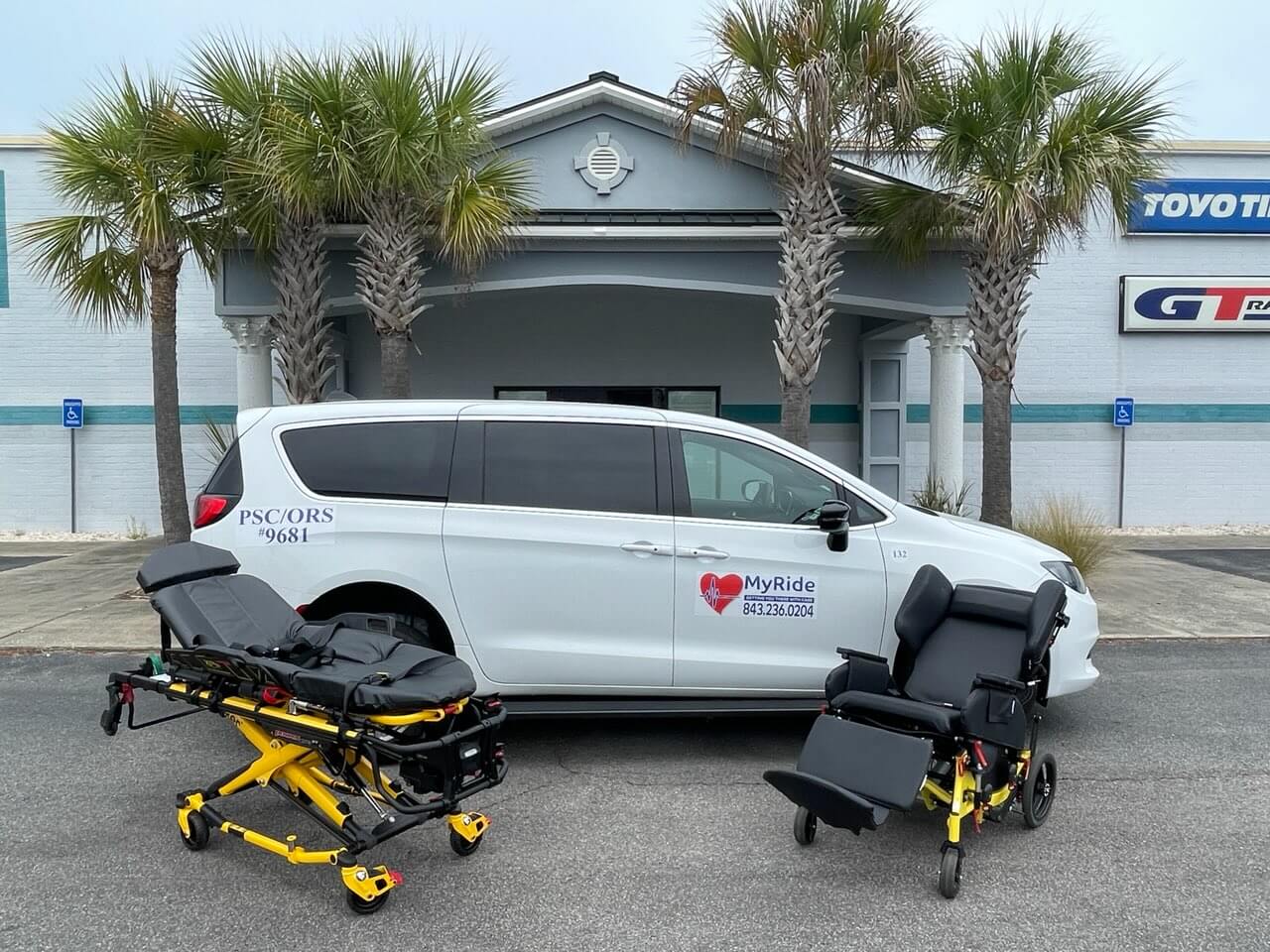 MyRide NEMT Van with Stryker Stretcher and Specialized Wheelchair